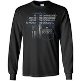 Connecticut Police Shirt Police Retirement Gifts Police Prayer  G240 Gildan LS Ultra Cotton T-Shirt
