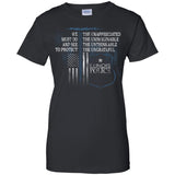 Illinois Police Support Law Enforcement Gear Police Tshirts  G200L Gildan Ladies' 100% Cotton T-Shirt