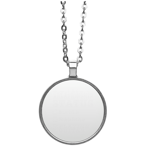 Relationship Status Playing Guitar Shirt Guitarist Gift  UN4686 Circle Necklace