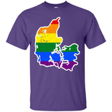 Denmark Rainbow Flag LGBT Community Pride LGBT Shirts