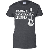 Drummer Gift Worlds Okayest Drummer T Shirt  G200L Gildan Ladies' 100% Cotton T-Shirt