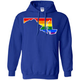 Maryland Rainbow Flag LGBT Community Pride LGBT Shirts  G185 Gildan Pullover Hoodie 8 oz.