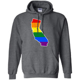California Rainbow Flag LGBT Community Pride LGBT Shirts  G185 Gildan Pullover Hoodie 8 oz.