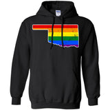 Oklahoma Rainbow Flag LGBT Community Pride LGBT Shirts  G185 Gildan Pullover Hoodie 8 oz.