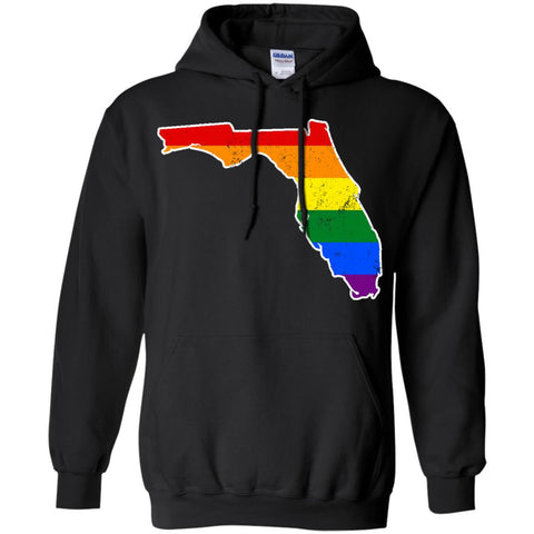 Florida Rainbow Flag LGBT Community Pride LGBT Shirts  G185 Gildan Pullover Hoodie 8 oz.