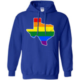 Texas Rainbow Flag LGBT Community Pride LGBT Shirts  G185 Gildan Pullover Hoodie 8 oz.