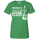 Worlds Okayest Bass Player T Shirt Bass Player Gift