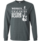 Worlds Okayest Guitar Player T Shirt Guitar Player Gift  G240 Gildan LS Ultra Cotton T-Shirt