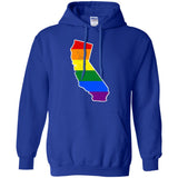 California Rainbow Flag LGBT Community Pride LGBT Shirts  G185 Gildan Pullover Hoodie 8 oz.