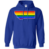 Montana Rainbow Flag LGBT Community Pride LGBT Shirts  G185 Gildan Pullover Hoodie 8 oz.