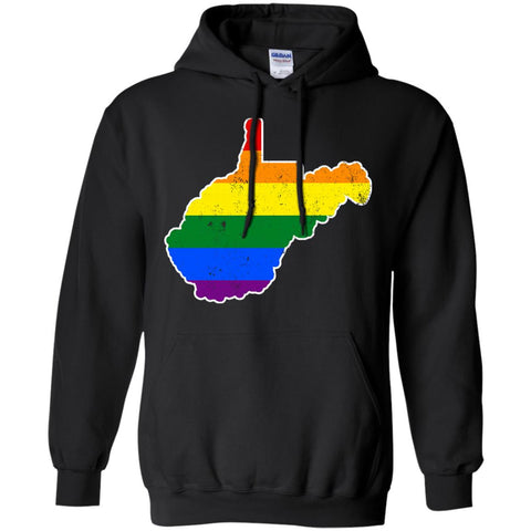 West Virginia Rainbow Flag LGBT Community Pride LGBT Shirts  G185 Gildan Pullover Hoodie 8 oz.