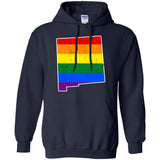 New Mexico Rainbow Flag LGBT Community Pride LGBT Shirts  G185 Gildan Pullover Hoodie 8 oz.