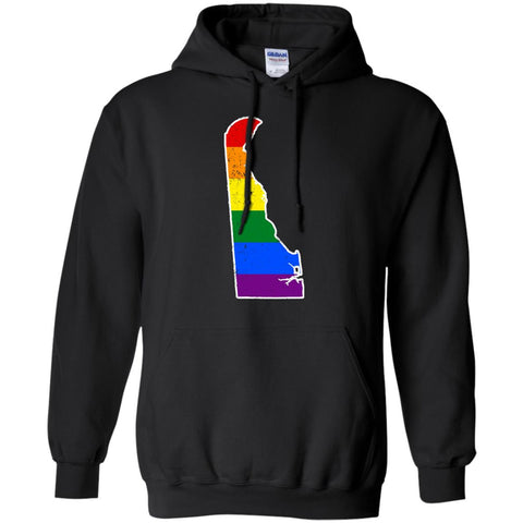 Delaware Rainbow Flag LGBT Community Pride LGBT Shirts  G185 Gildan Pullover Hoodie 8 oz.