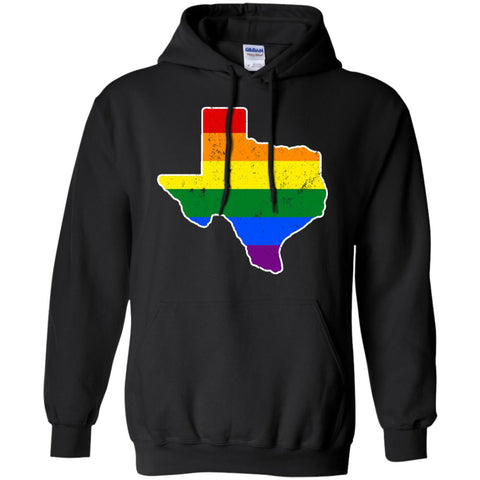 Texas Rainbow Flag LGBT Community Pride LGBT Shirts  G185 Gildan Pullover Hoodie 8 oz.