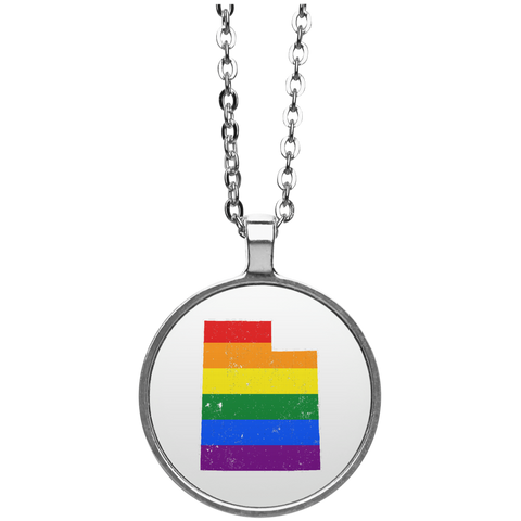Utah Rainbow Flag LGBT Community Pride LGBT Shirts  UN4686 Circle Necklace