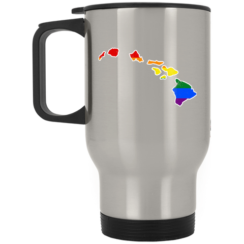 Hawaii Rainbow Flag LGBT Community Pride LGBT Shirts  XP8400S Silver Stainless Travel Mug