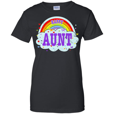 Happiest-Being-The Best Aunt-Shirt Crazy Aunt Shirt  Ladies Custom 100% Cotton T-Shirt