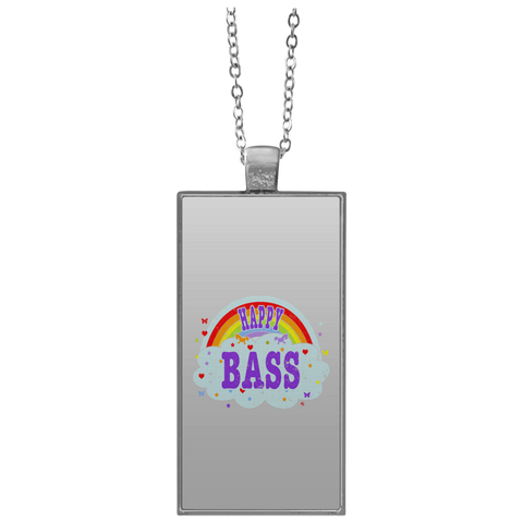 Funny-Happy-Bass-Player-T-Gift-Bassist-Gift  UN4682 Rectangle Necklace