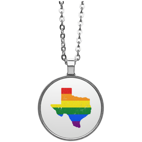 Texas Rainbow Flag LGBT Community Pride LGBT Shirts  UN4686 Circle Necklace