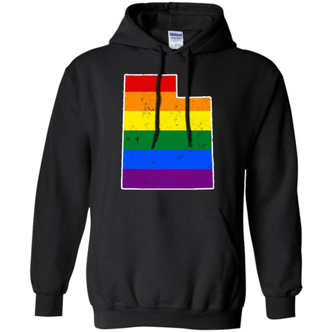Utah Rainbow Flag LGBT Community Pride LGBT Shirts  G185 Gildan Pullover Hoodie 8 oz.