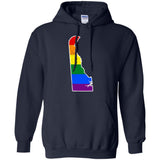 Delaware Rainbow Flag LGBT Community Pride LGBT Shirts  G185 Gildan Pullover Hoodie 8 oz.