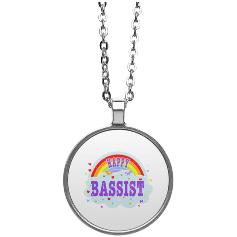 Happy-Bassist-Gift-Bass-Player-T-Gift Bass Gift  UN4686 Circle Necklace