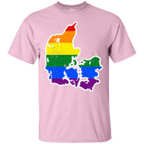 Denmark Rainbow Flag LGBT Community Pride LGBT Shirts