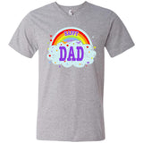 Happiest-Being-The Best Dad-T-Shirt Funny Dad T Shirt  Men's Printed V-Neck T
