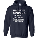 Relationship Status Playing Guitar Shirt Guitarist Gift  G185 Gildan Pullover Hoodie 8 oz.