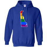 Delaware Rainbow Flag LGBT Community Pride LGBT Shirts  G185 Gildan Pullover Hoodie 8 oz.