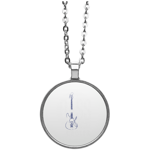 Bass A Lot Like Guitar But Much Cooler Bass Player T Shirts  UN4686 Circle Necklace