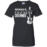 Drummer Gift Worlds Okayest Drummer T Shirt  G200L Gildan Ladies' 100% Cotton T-Shirt