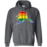 Alaska Rainbow Flag LGBT Community Pride LGBT Shirts  G185 Gildan Pullover Hoodie 8 oz.