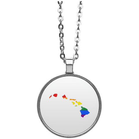 Hawaii Rainbow Flag LGBT Community Pride LGBT Shirts  UN4686 Circle Necklace