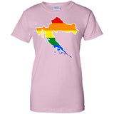 Croatia Rainbow Flag LGBT Community Pride LGBT Shirts