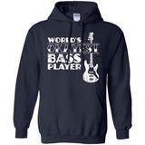 Worlds Okayest Bass Player T Shirt Bass Player Gift  G185 Gildan Pullover Hoodie 8 oz.