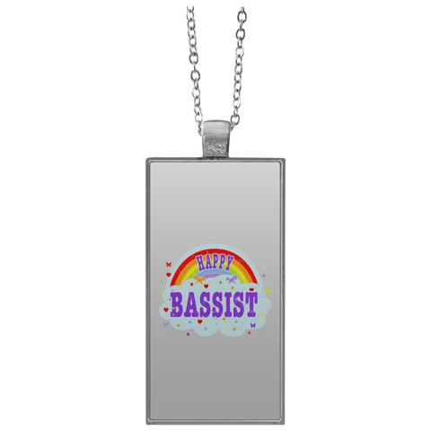 Happy-Bassist-Gift-Bass-Player-T-Gift Bass Gift  UN4682 Rectangle Necklace