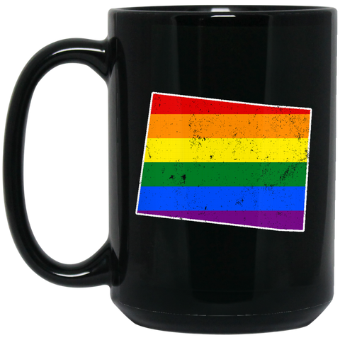 Colorado Rainbow Flag LGBT Community Pride LGBT Shirts  BM15OZ 15 oz. Black Mug