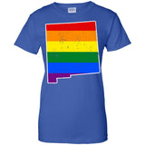 New Mexico Rainbow Flag LGBT Community Pride LGBT Shirts  G200L Gildan Ladies' 100% Cotton T-Shirt