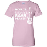 Worlds Okayest Bass Player T Shirt Bass Player Gift