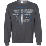 New Jersey Police Shirt Police Gifts Police Officer Gifts  G180 Gildan Crewneck Pullover Sweatshirt  8 oz.