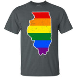 Illinois Rainbow Flag LGBT Community Pride LGBT Shirts