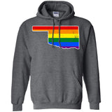 Oklahoma Rainbow Flag LGBT Community Pride LGBT Shirts  G185 Gildan Pullover Hoodie 8 oz.