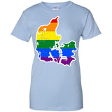 Denmark Rainbow Flag LGBT Community Pride LGBT Shirts
