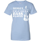 Worlds Okayest Bass Player T Shirt Bass Player Gift