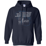 Connecticut Police Shirt Police Retirement Gifts Police Prayer  G185 Gildan Pullover Hoodie 8 oz.
