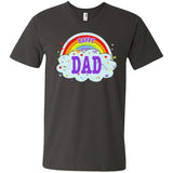 Happiest-Being-The Best Dad-T-Shirt Funny Dad T Shirt  Men's Printed V-Neck T