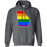 Georgia Rainbow Flag LGBT Community Pride LGBT Shirts  G185 Gildan Pullover Hoodie 8 oz.