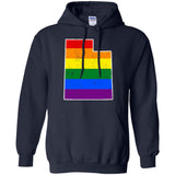 Utah Rainbow Flag LGBT Community Pride LGBT Shirts  G185 Gildan Pullover Hoodie 8 oz.