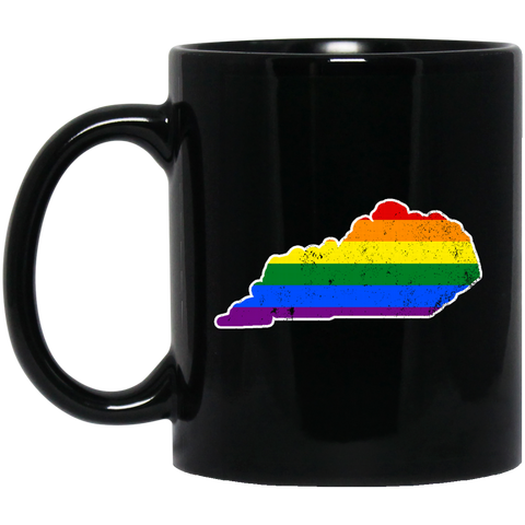Kentucky Rainbow Flag LGBT Community Pride LGBT Shirts  BM11OZ 11 oz. Black Mug